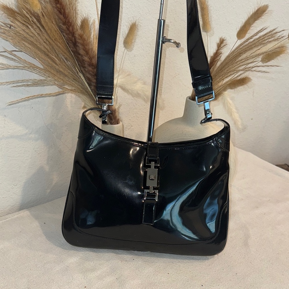 Authentic Gucci Black LeatherJackie Shoulder Bag
